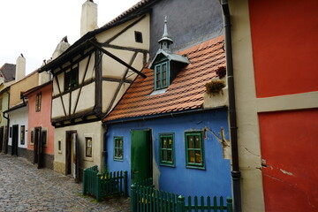 Detail of the Golden Alley of Prague, Czech Republic