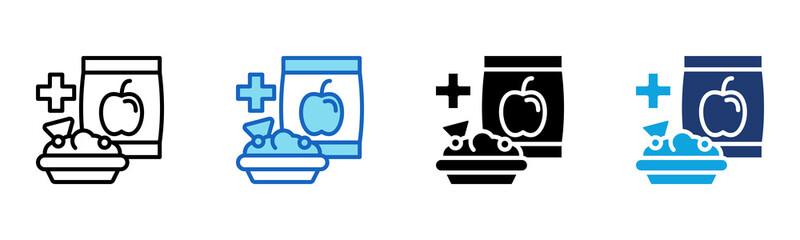 Healthy Snack icon Multi Style Vector Illustration