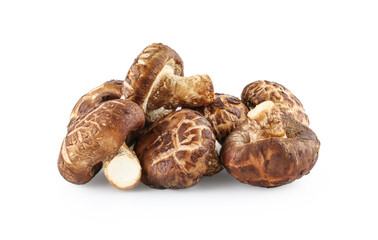 Shiitake mushroom  isolated on white background with clipping path.