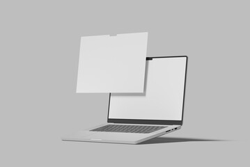 Laptop Screen Website blank Mock Up	