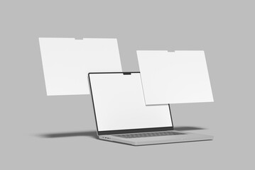 Laptop Screen Website blank Mock Up	