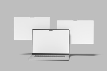 Laptop Screen Website blank Mock Up	