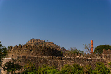 Daulatabad Fort Walls and Chand Minar
