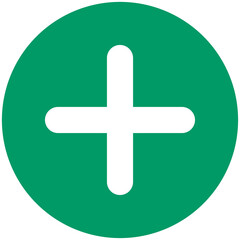 Obraz premium round back green plus symbol