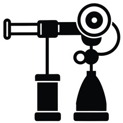 optometrist element isolated lensometer on white background