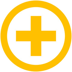 Obraz premium yellow medical icon