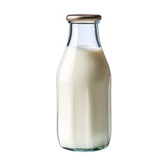 A kefir bottle isolated on a transparent background