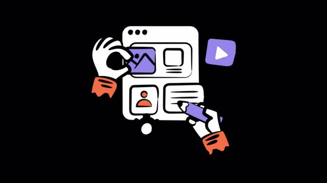 UI  Animations on Transparent background