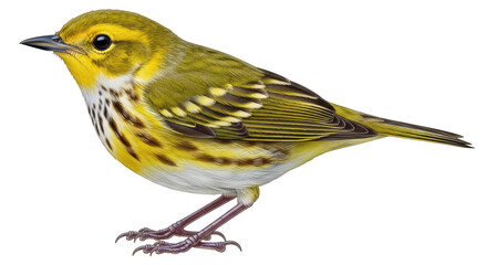 Isolated Olive Warbler