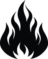 Fire flam vector, Fire flam silhouette vector, Fire flam icon design
