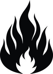 Fire flam vector, Fire flam silhouette vector, Fire flam icon design