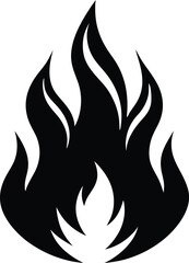 Fire flam vector, Fire flam silhouette vector, Fire flam icon design