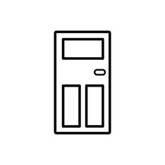 Door symbol for your web site design, logo, app, UI. door close sign. door icon vector sign symbol isolated on white background. Door front vector icon. Vector illustration. Eps file 123.