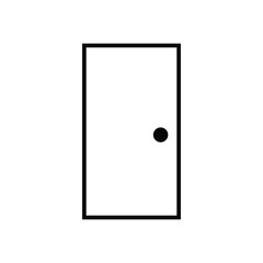 Door icon Isolated flat vector in outline logo. door icon vector illustration. Single high quality outline symbol for web design or mobile app. door icon vector design templates. Eps file 122.