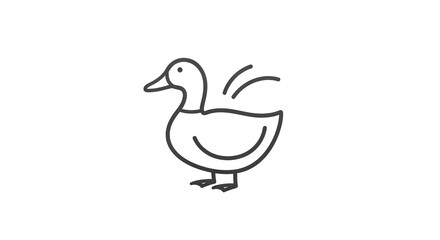 Isolated Duck Outline