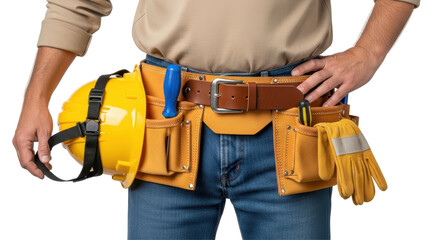 Isolated construction worker tool belt