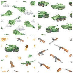 seamless pattern with military theme