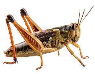 Grasshopper isolated on white or transparent background