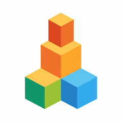 Obraz premium pyramid made of colorful cubes