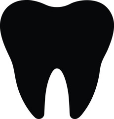 Tooth silhouette, Tooth icon silhouette vector design
