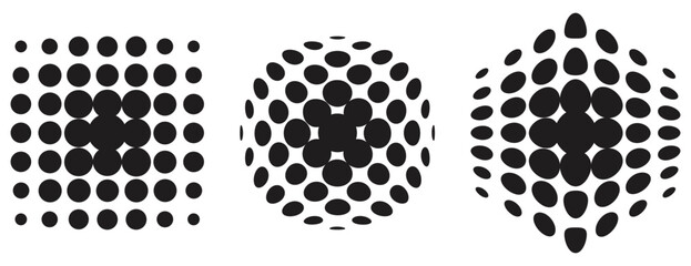 Abstract Optical Illusion Dot Pattern Design.