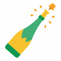 illustration of a bottle of champagne