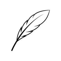 feather line art