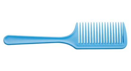 Isolated Blue Plastic Hair Comb