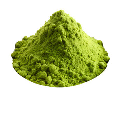 matcha powder without shadow isolated on transparent background