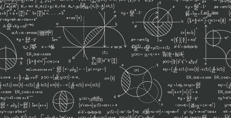 Seamless blackboard math calculation numbers.
