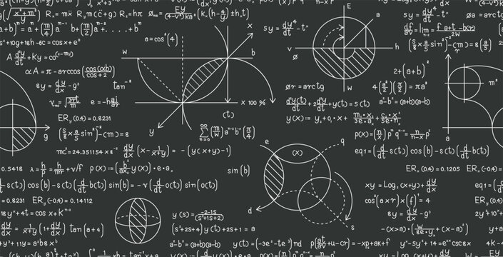 Seamless blackboard math calculation numbers.
