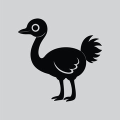 Ink Style Emu Animal Print