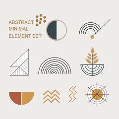 Abstract Minimalist Design Elements Set for Creative Projects