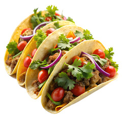 tacos fresh without shadow isolated on transparent background