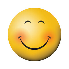 Happy face banner with smile expression vector illustration funny emoticon.