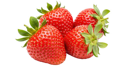Isolated Fresh Strawberries