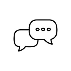Handdrawn Outline Speech Bubbles Dialogue Communication Icon Set vector