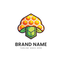 A vibrant, modern logo featuring a stylized turtle with a honeycomb shell, symbolizing innovation and nature. Ideal for eco-friendly brands or tech startups.