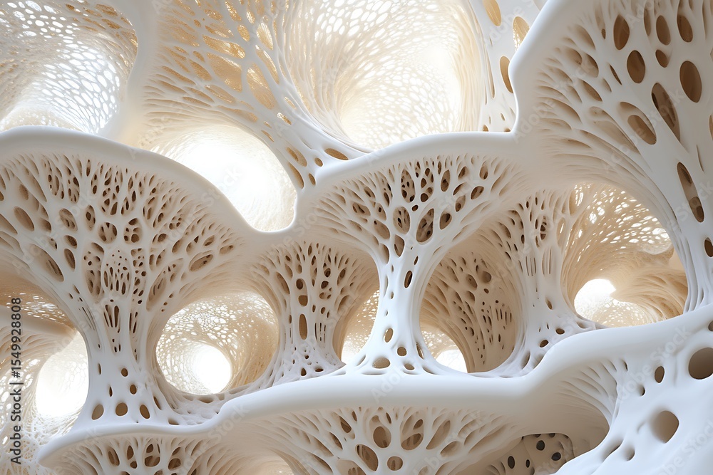 Poster programmable fungal structures growing intricate fractal patterns for environmental repair