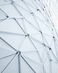 Obraz premium Abstract white geometrical pattern design architecture
