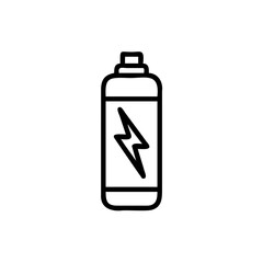 Handdrawn Line Art Energy Drink Bottle Icon Graphic Design Element vector
