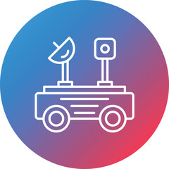 Obraz premium Rover Line Gradient Circle Background Icon