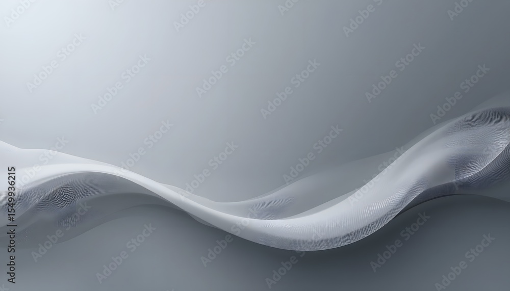 Aufkleber Gentle Gray Abstract Background With Flowing Patterns, Serene And Calming Design. Soft Gradient Provides Fluidity. Subtle Light And Shadow Creates Dynamic Texture. Minimalist Style.