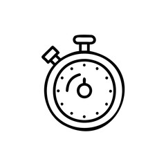 Handdrawn Lineart Stopwatch Icon Time Measurement Timer Device vector 1