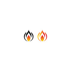 Clean Fire Illustration with Bold Lines