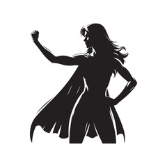 superhero pose vector silhouette clip art logo design illustration