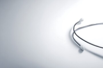 Minimalist stethoscope on a clean surface