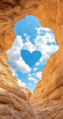 Heart Shaped Sky in a Canyon: A Breathtaking View