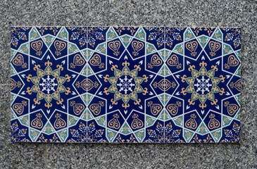 Traditional uzbek ornament. Tashkent, Uzbekistan. Central Asia.