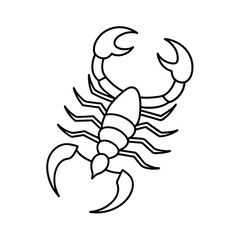 scorpio zodiac minimal outline